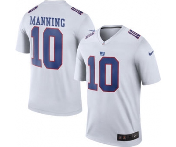 Men's New York Giants #10 Eli Manning Nike White Color Rush Legend Jersey