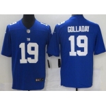 Men's New York Giants #19 Kenny Golladay Blue 2021 Vapor Untouchable Stitched NFL Nike Limited Jersey