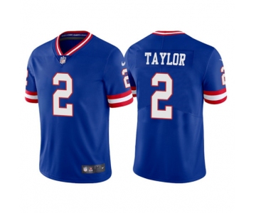 Men's New York Giants #2 Tyrod Taylor Royal Vapor Untouchable Classic Retired Player Stitched Game Jersey