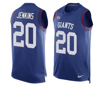 Men's New York Giants #20 Janoris Jenkins Royal Blue Hot Pressing Player Name & Number Nike NFL Tank Top Jersey