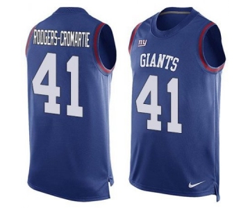 Men's New York Giants #41 Dominique Rodgers-Cromartie Royal Blue Hot Pressing Player Name & Number Nike NFL Tank Top Jersey
