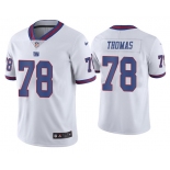 Men's New York Giants #78 Andrew Thomas 2020 White Color Rush Stitched Jersey