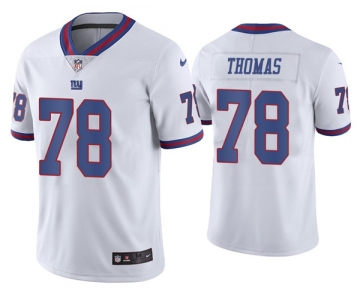 Men's New York Giants #78 Andrew Thomas 2020 White Color Rush Stitched Jersey