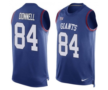 Men's New York Giants #84 Larry Donnell Royal Blue Hot Pressing Player Name & Number Nike NFL Tank Top Jersey