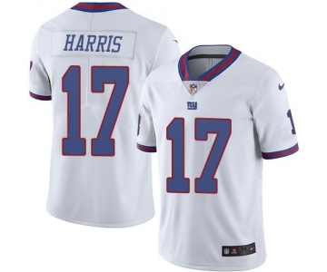 Nike Giants #17 Dwayne Harris White Men's Stitched NFL Limited Rush Jersey