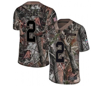 Nike Giants #2 Aldrick Rosas Camo Men's Stitched NFL Limited Rush Realtree Jersey