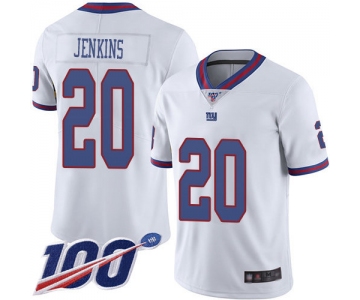 Nike Giants #20 Janoris Jenkins White Men's Stitched NFL Limited Rush 100th Season Jersey