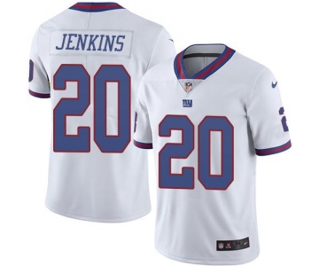 Nike Giants #20 Janoris Jenkins White Men's Stitched NFL Limited Rush Jersey