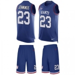 Nike Giants #23 Rashad Jennings Royal Blue Team Color Men's Stitched NFL Limited Tank Top Suit Jersey