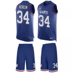 Nike Giants #34 Shane Vereen Royal Blue Team Color Men's Stitched NFL Limited Tank Top Suit Jersey