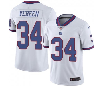 Nike Giants #34 Shane Vereen White Men's Stitched NFL Limited Rush Jersey