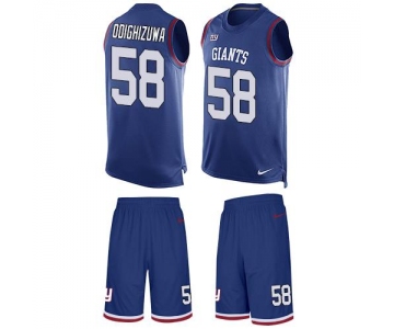 Nike Giants #58 Owa Odighizuwa Royal Blue Team Color Men's Stitched NFL Limited Tank Top Suit Jersey