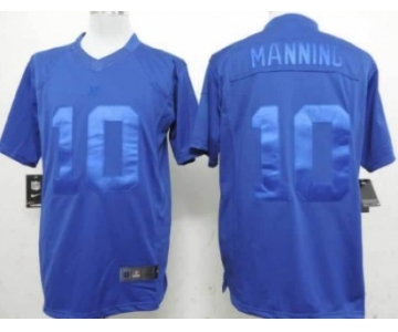 Nike New York Giants #10 Eli Manning Drenched Limited Blue Jersey