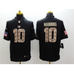 Nike New York Giants #10 Eli Manning Salute to Service Black Limited Jersey