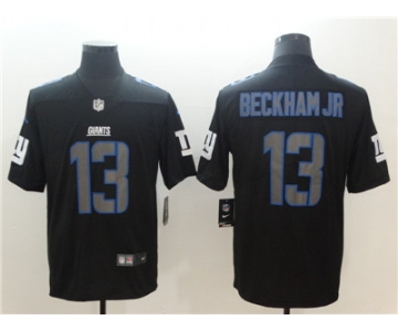 Nike New York Giants #13 Odell Beckham Jr Black Vapor Impact Limited Jersey