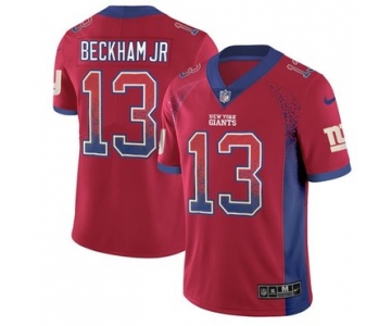 Nike New York Giants #13 Odell Beckham Jr Red Alternate Men's Stitched NFL Limited Rush Drift Fashion Jersey
