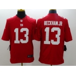 Nike New York Giants #13 Odell Beckham Jr Red Limited Jersey