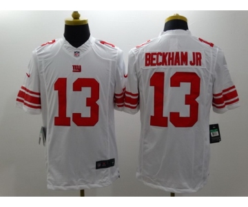 Nike New York Giants #13 Odell Beckham Jr White Limited Jersey