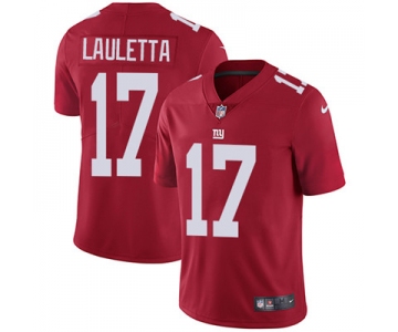 Nike New York Giants #17 Kyle Lauletta Red Alternate Men's Stitched NFL Vapor Untouchable Limited Jersey