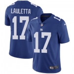 Nike New York Giants #17 Kyle Lauletta Royal Blue Team Color Men's Stitched NFL Vapor Untouchable Limited Jersey