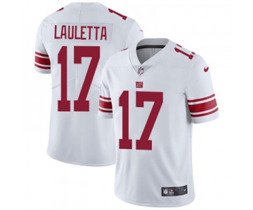 Nike New York Giants #17 Kyle Lauletta White Men's Stitched NFL Vapor Untouchable Limited Jersey