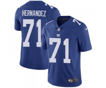 Nike New York Giants #71 Will Hernandez Royal Blue Team Color Men's Stitched NFL Vapor Untouchable Limited Jersey