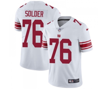 Nike New York Giants #76 Nate Solder White Men's Stitched NFL Vapor Untouchable Limited Jersey