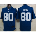 Nike New York Giants #80 Victor Cruz Blue Limited Jersey