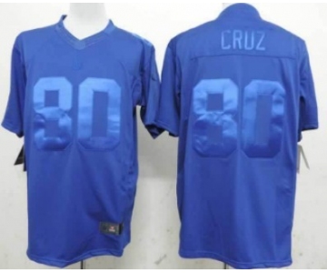 Nike New York Giants #80 Victor Cruz Drenched Limited Blue Jersey