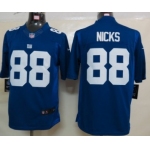 Nike New York Giants #88 Hakeem Nicks Blue Limited Jersey