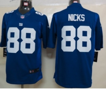 Nike New York Giants #88 Hakeem Nicks Blue Limited Jersey