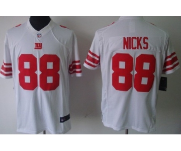 Nike New York Giants #88 Hakeem Nicks White Limited Jersey