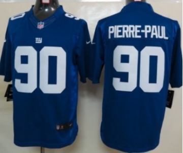 Nike New York Giants #90 Jason Pierre-Paul Blue Limited Jersey