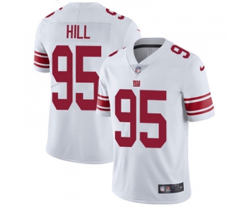 Nike New York Giants #95 B.J. Hill White Men's Stitched NFL Vapor Untouchable Limited Jersey