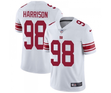 Nike New York Giants #98 Damon Harrison White Men's Stitched NFL Vapor Untouchable Limited Jersey