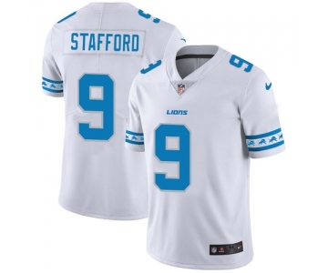 Detroit Lions #9 Matthew Stafford Nike White Team Logo Vapor Limited NFL Jersey