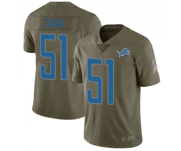Lions #51 Jahlani Tavai Olive Men's Stitched Football Limited 2017 Salute To Service Jersey