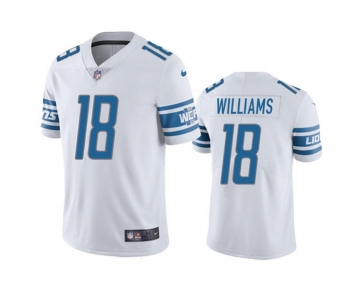 Men's Detroit Lions #18 Jameson Williams White Vapor Untouchable Limited Stitched Jersey