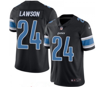 Men's Detroit Lions #24 Nevin Lawson Black 2016 Color Rush Stitched NFL Nike Limited Jersey