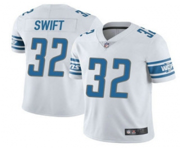 Men's Detroit Lions #32 DAndre Swift White Vapor Untouchable Limited Stitched NFL Jersey