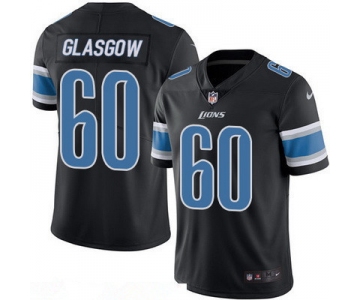 Men's Detroit Lions #60 Graham Glasgow Black 2016 Color Rush Stitched NFL Nike Limited Jersey