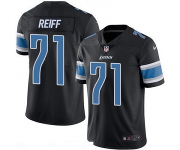 Men's Detroit Lions #71 Riley Reiff Black 2016 Color Rush Stitched NFL Nike Limited Jersey