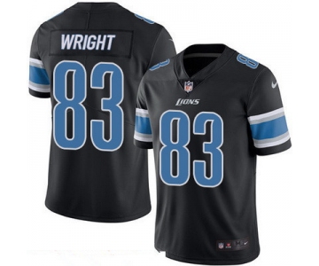 Men's Detroit Lions #83 Tim Wright Black 2016 Color Rush Stitched NFL Nike Limited Jersey