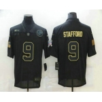 Men's Detroit Lions #9 Matthew Stafford Black 2020 Salute To Service Stitched NFL Nike Limited Jersey