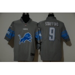 Men's Detroit Lions #9 Matthew Stafford Grey 2020 NEW Team Logo Vapor Untouchable Stitched NFL Nike Limited Jersey