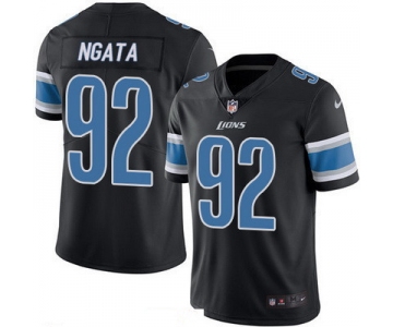 Men's Detroit Lions #92 Haloti Ngata Black 2016 Color Rush Stitched NFL Nike Limited Jersey
