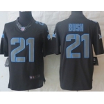 Nike Detroit Lions #21 Reggie Bush Black Impact Limited Jersey