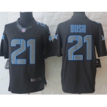 Nike Detroit Lions #21 Reggie Bush Black Impact Limited Jersey