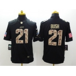 Nike Detroit Lions #21 Reggie Bush Salute to Service Black Limited Jersey