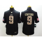 Nike Detroit Lions #9 Matthew Stafford Salute to Service Black Limited Jersey